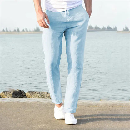 Poli - Pantalon en lin aéré pour hommes pour l'été
